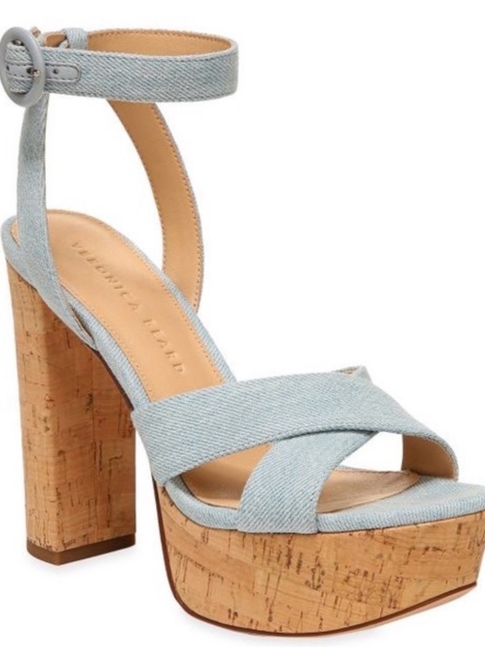 Veronica Beard Lalana Platform sandal heel size 7.5